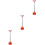 3Pcs Red Home Toilet Plunger Tool Long Handle Bathroom Cleaner 5