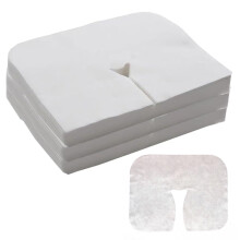 Facial covers for massage tables, 100 pieces salon bed face hole sheets, soft covers for facial pillows beauty salon home travel daily care