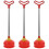 3Pcs Red Home Toilet Plunger Tool Long Handle Bathroom Cleaner 4