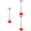 3Pcs Red Home Toilet Plunger Tool Long Handle Bathroom Cleaner 6