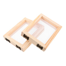 10Pièces Supports En Bois Beige Pour Écrans Moulages DIY