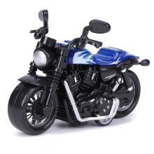 Alloy Motorcycle Toy Simulation Motorcycle Model PullBack Vehicle Toy for Children Intellectual Toy Gift Set (Blue)