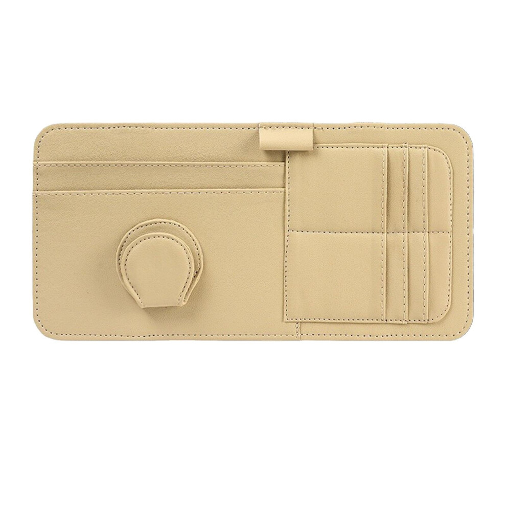 Car Visor Cover Sleeve, Truck Visor Organizer Multipocket Storage Pouch, Beige 9426802630565