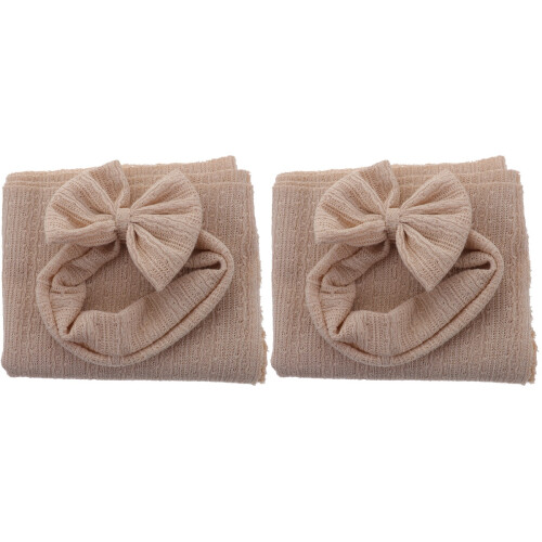 2Ensembles Ensemble Bébé Emmanteau Bandeau Beige Confortable 2