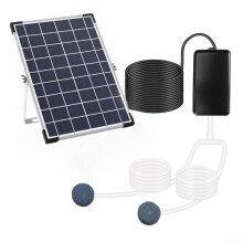 Solar Pond Aerator with Three Oxygen Modes, 48H Battery Life, Airflow for Koi Fish Tank