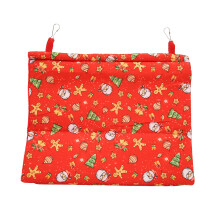Papageienhängematte Fluffiges Dreiecknest zum Ausruhen & Spielen Rot Weihnachten Weiches Material