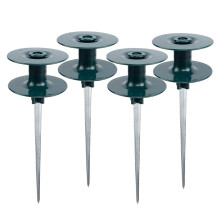 4piece hose guide on zinc spike, garden hose guide with metal spike, garden hose guide spikes, ABS zinc alloy