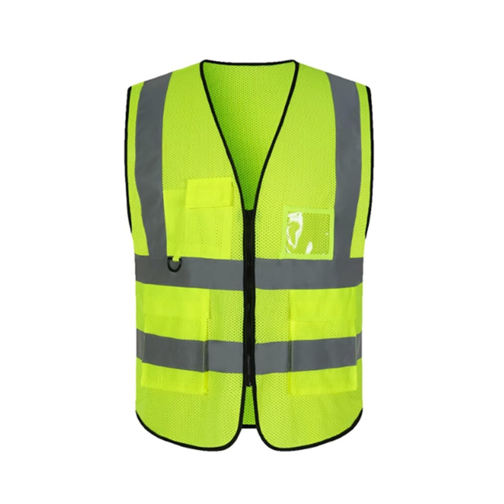 Reflective Vest Made Of Reflective Material, Neon Construction Protection For Night Walks (Green A) 9382693725813