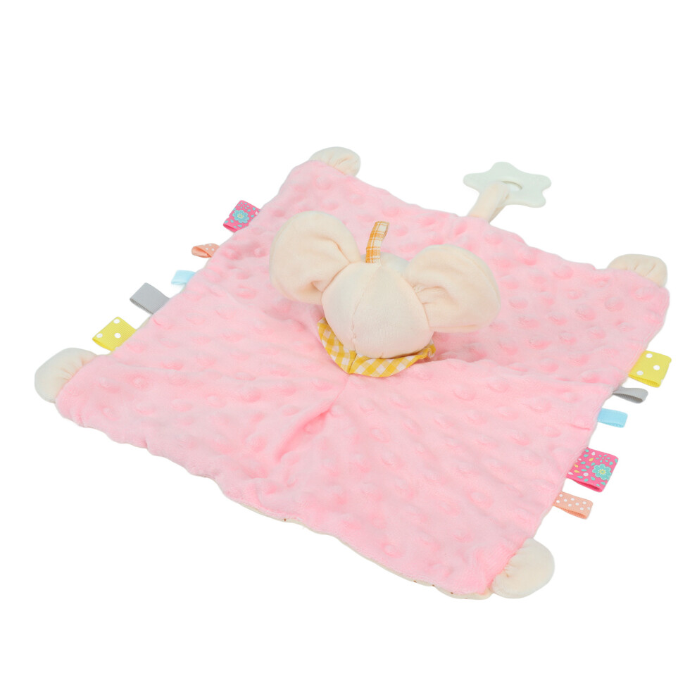 Cute Mouse Baby Security Blanket 35X29cm Soft Plush Toy Pink