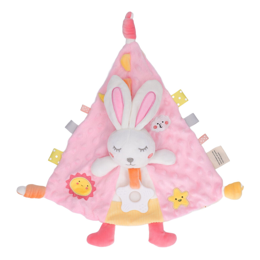 Newborn Baby Lovey Security Blanket Taggy Snuggle Toy With Attached Clip Chewable Silicone Teether Non Toxic Natural Beech Elements Soothing And
