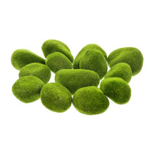 13pcs Artificial Moss Rocks for Fairy Garden and Aquarium Decor Realistic Bonsai Landscaping Ornaments