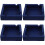 4Pcs Reusable Silicone Ashtray Blue for Indoor Smoking Ash Tray 6