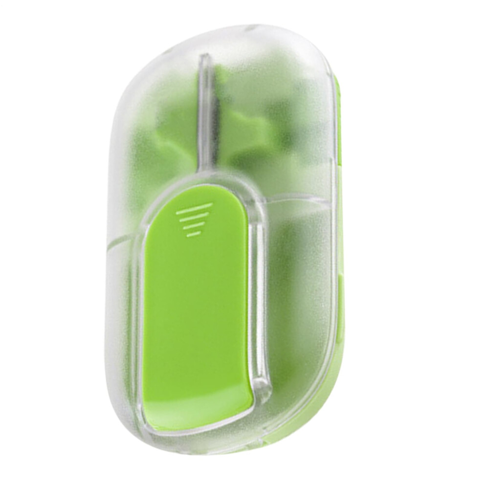 Green Tablet Crusher, Pill Splitter Reusable Pill Grinder Portable Medicine Box, Multipurpose Tablet Storage Box For Daily Use, School, Travel,