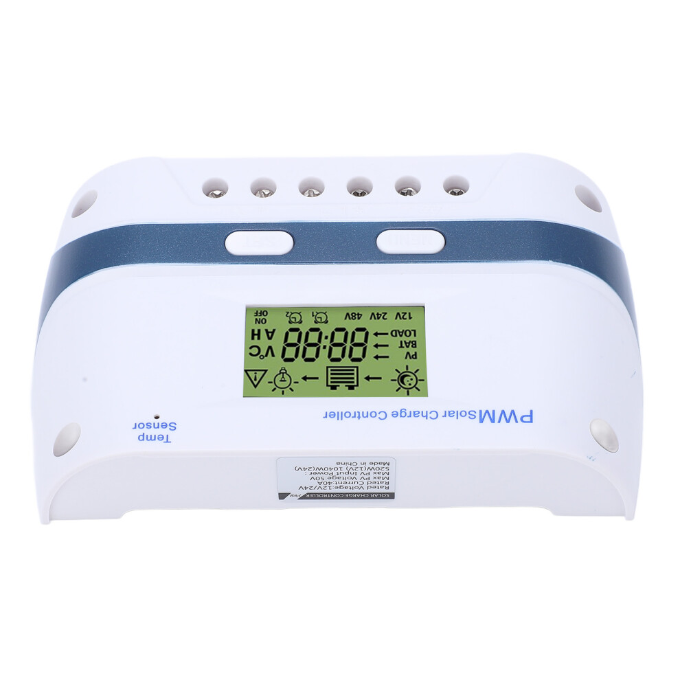 12V/24V 40A Waterproof Pwm Solar Controller With Lcd & Usb Output 6911373653455