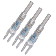 3 pièces de nocks lumineux bleus pour flèches de 6,2 mm - LED durable