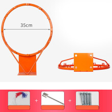 Wall-Mounted Basketball Hoop Orange Steel for Indoor & Outdoor Sports