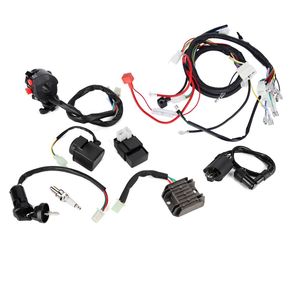 Electric Wiring Harness Wire Cdi Assembly Accessory, Stable And Excellent Performance Complete Wiring Harness Kit For 200-300Cc Atv, Precision 9340959958290