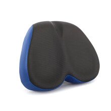 Comfortable Bike Saddle Noseless Road Bike Seat Mountain Bicycles Seat Widened Cycling Cushion Pad for Road Blue