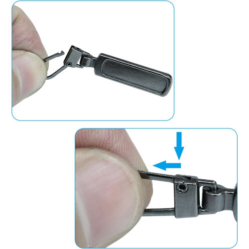 Replacement Zipper Slider for Luggage/Jackets/Backpacks/Boots (Gun Black) 2