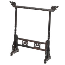 Calligraphy Ink Brush Rack Wenge Wood Medium Pen Holder Desk Display Elegant Chinese Style