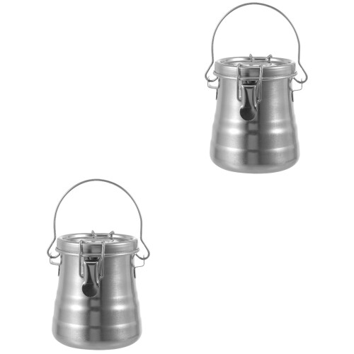 2Stk Malpinsel Wascheimer Silber Langlebig Und Platzsparend 2