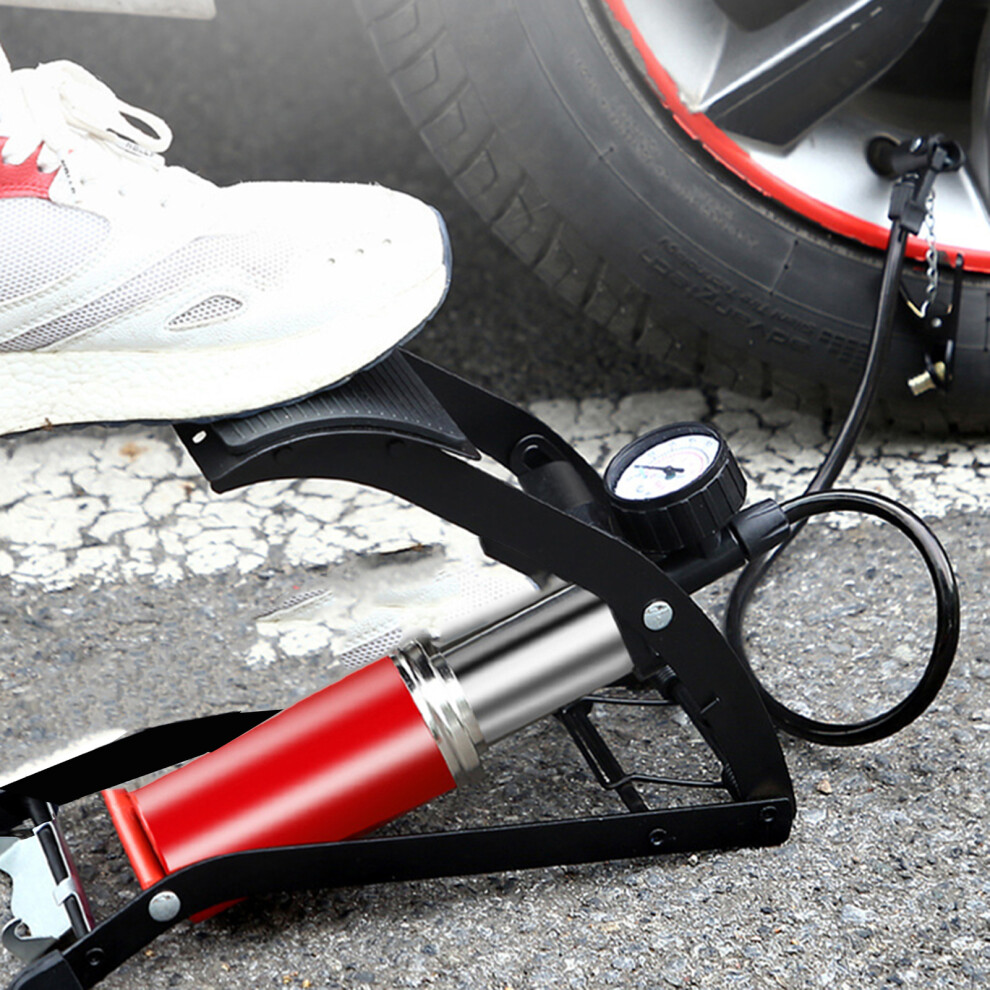 High Pressure Bike Floor Foot Pump With Gauge For Bikes, Cars, Balls 4931373655473