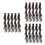 15Pièces Extensions Clips Synthétiques Ondulées Marron Faciles 7