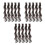 15Pièces Extensions Clips Synthétiques Ondulées Marron Faciles 3