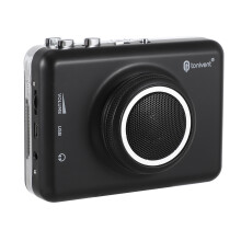 2Pièces Cassette USB Légèr Avec Haut-Parleur Détachable, Noir