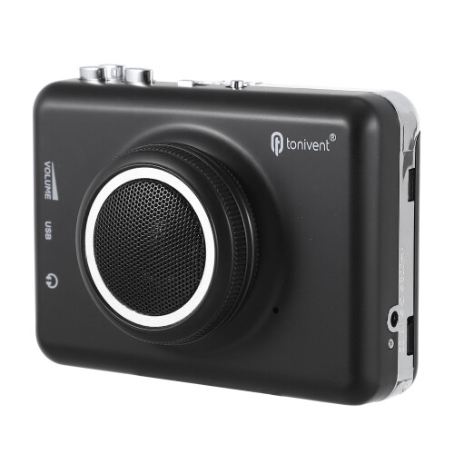 2Pièces Cassette USB Légèr Avec Haut-Parleur Détachable, Noir 1