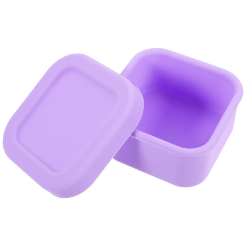 2Pièces Boîte Stockage Silicone Violette Pour Repas 2
