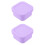 2Pièces Boîte Stockage Silicone Violette Pour Repas 7