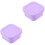 2Pièces Boîte Stockage Silicone Violette Pour Repas 5