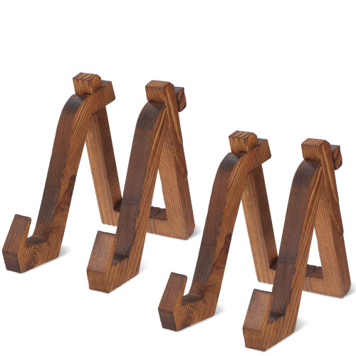 8Pièces Support En Bois Solide Pour Plaques Magazines