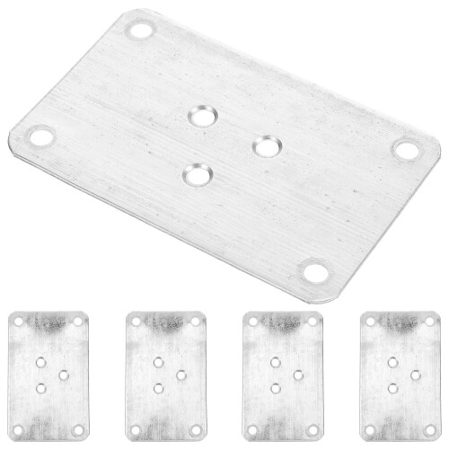 10Pièces Équerres De Pieds De Table Argenté Montage 1