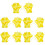 5Paires Natation Silicone Réglables Multicolores Pour 7