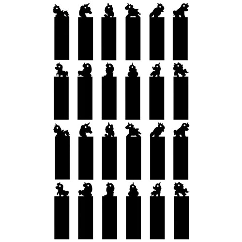 48Pièces Marque-Pages À Gratter DIY Noir Pour Enfants