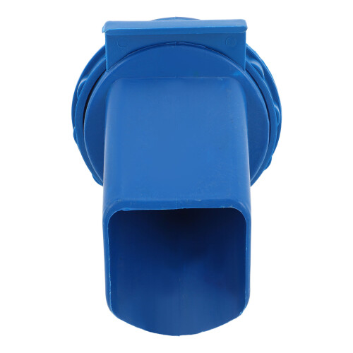 2Pcs Blue Grain Container Outlet Plastic Efficient Flow and Easy Clean
