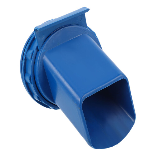 2Pcs Blue Grain Container Outlet Plastic Efficient Flow and Easy Clean 2