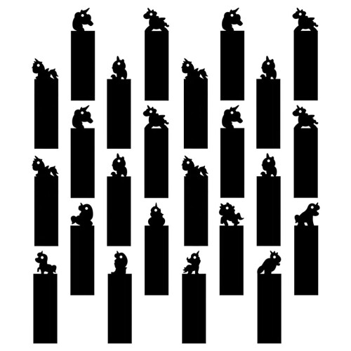 48Pièces Marque-Pages À Gratter DIY Noir Pour Enfants 1