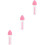 3Pièces Stylets Lentilles Roses Silicone Doux Réutilisables Sécurisés 5