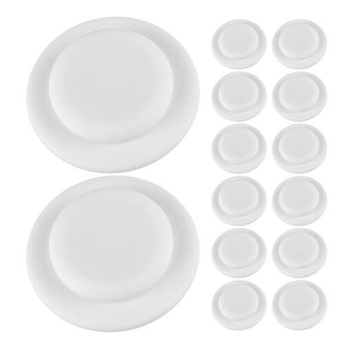 15Pièces Couvercles Silicone Blancs Isolation Étanchéité