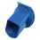 2Pcs Blue Grain Container Outlet Plastic Efficient Flow and Easy Clean 2