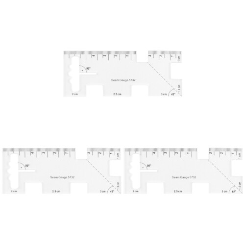 3Pièces Règle Couture Fabrication Vêtements Blanche 1
