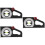 3Pièces Angle Toit Durable Noir Usage Extérieur 8