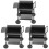 3Pièces Mini Grill En Fer Noir Accessoire Décoratif Pour Maison Mini 3