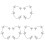 6Pièces Ear Bone Clips Argent Bijou Piercing Pour 4
