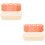 2Pcs Makeup Brush Cleaner Boxes Assorted Colors Compact Storage Holder 8