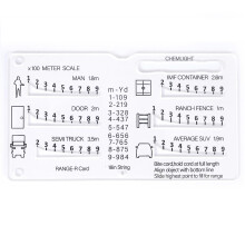 Range Finder Card Rangefinder Scale, 900m Measurement Slide Rule, HuntR RangeR card