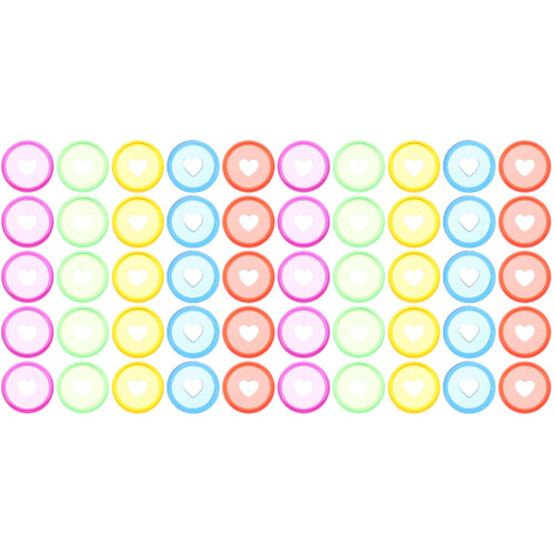 50Pièces Disques De Colorés Pour Planner Avec Matériau ABS 2